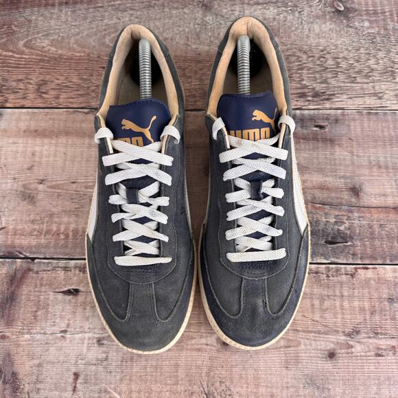 Puma Shoes Men's 10 Liga 341466 60 Suede Lace Up Sneakers Shoes Casual READ - Picture 2 of 13